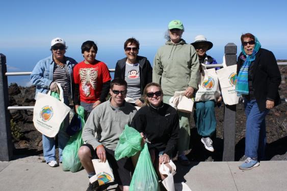 Our fantastic team of volunteers at Haleakala